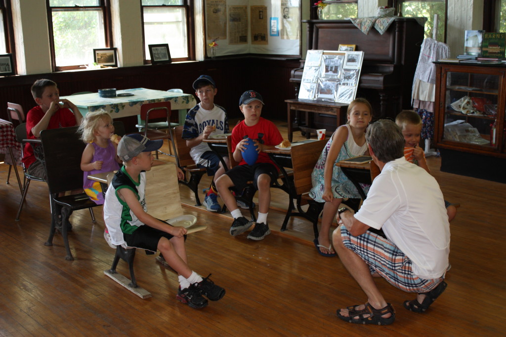 Danny Carlson talks to students